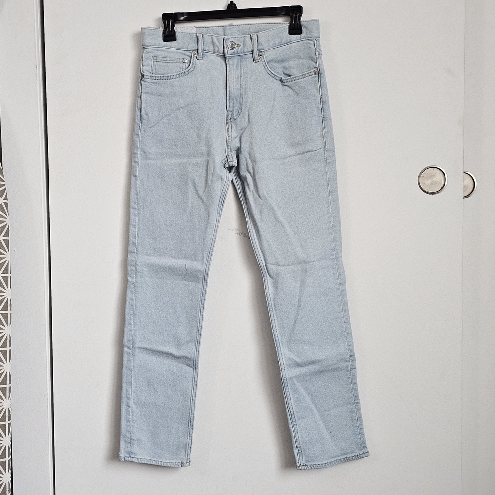 Men's Light Blue Straight Jeans
